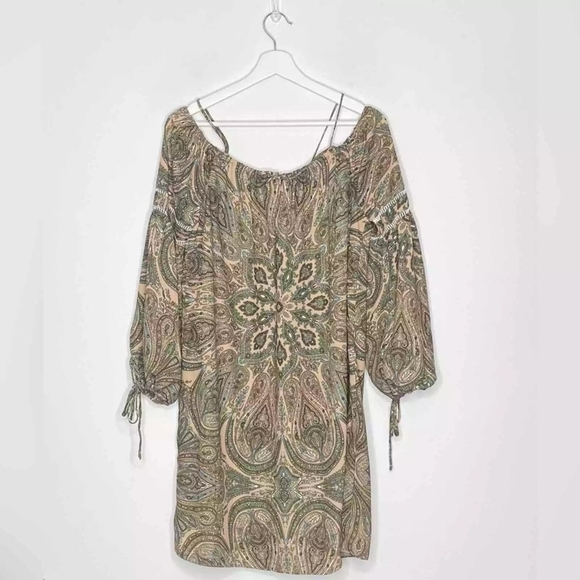 ALEXIA ADMOR Paisley Print Off-the-Shoulder Dress - Size M - NWT - Picture 5 of 14